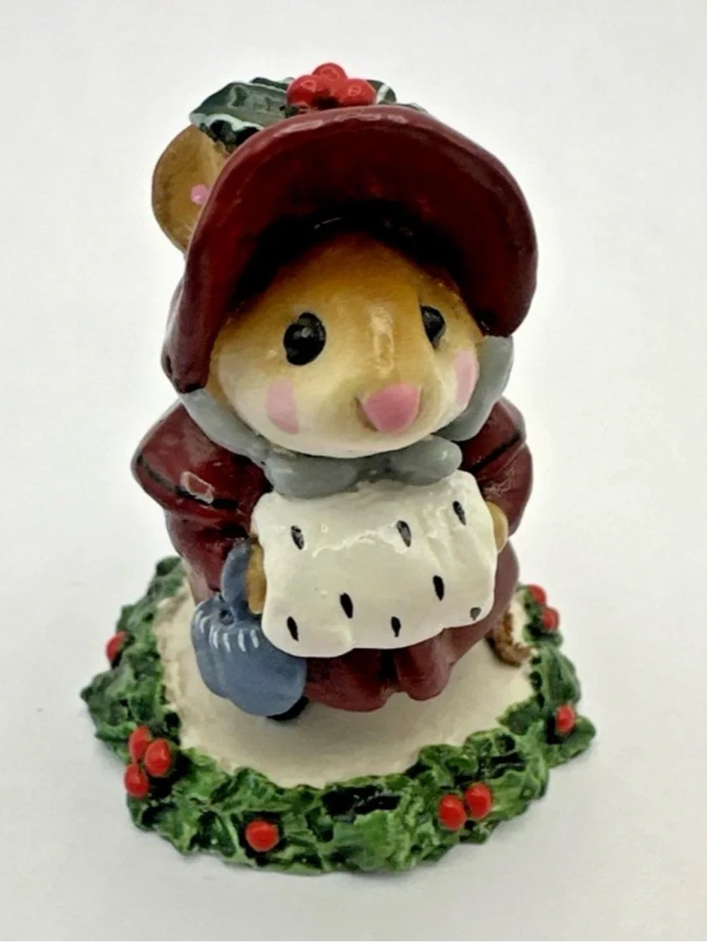 Wee Forest Folk M-146 Miss Noel Maroon Red WFF New in Box 1987 Anne Petersen